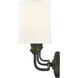 Leena 3 Light 22 inch Matte Black Vanity Light Wall Light